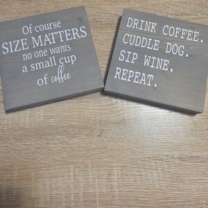 Gray Wooden Quote Signs